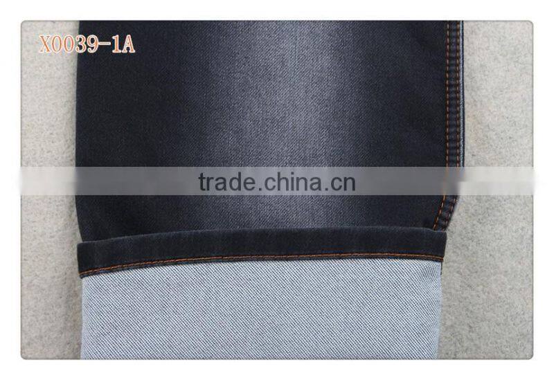 X0039-1A cotton/polyester/spandex sulfur black double layer soft stretch fabric