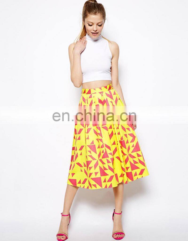 new fashion women's clothing garment apparel direct factory OEM/ODM manufacturing digital printed pictures fashionable skirts