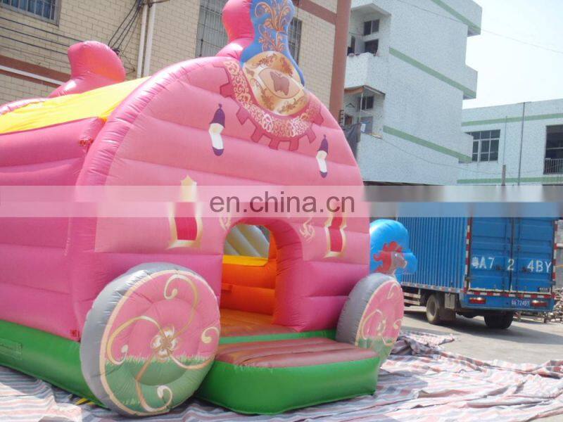 lovely inflatable carriage bouncers combo play station games for kids