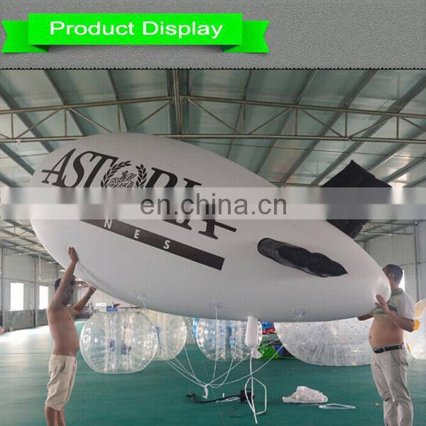 0.2mm PVC giant inflatable airship, large inflatable helium aerostat blimp for sale