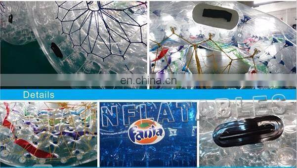 Transparent Inflatable Water roller for sports entertainment