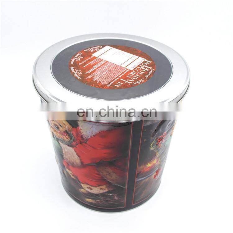 Hot saled round tin can/round popcorn tin can slide tin can wholesale