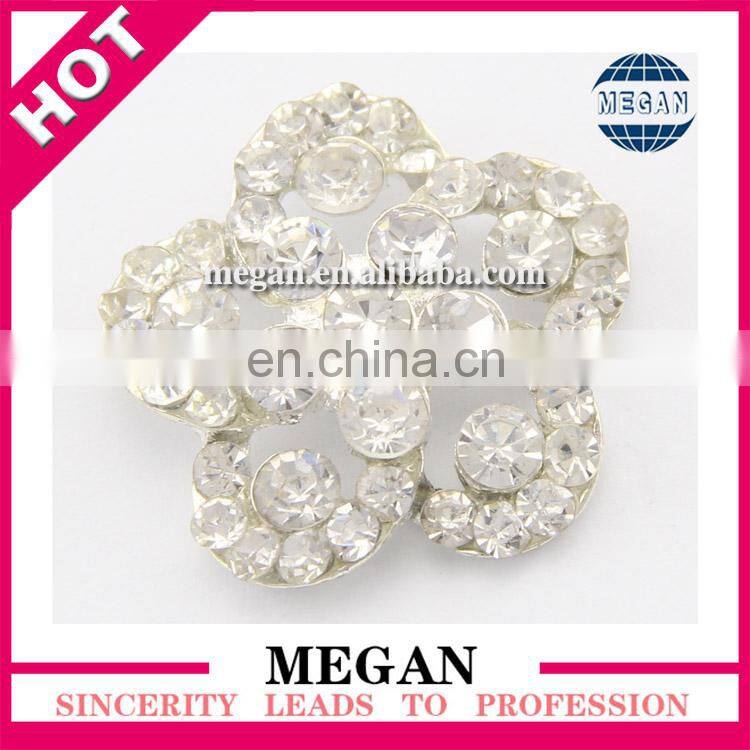gold and silver flatback star shape rhinestone button for wedding decoration