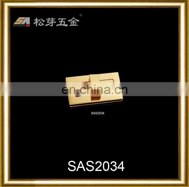 Handmade polishing gun metal color bag clasp