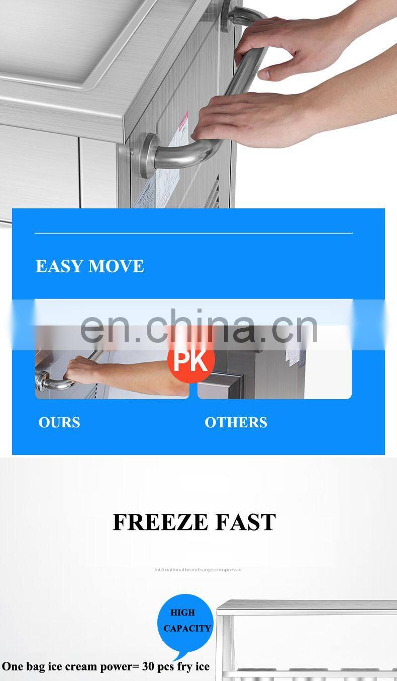 Electrical  Double flat Pans Thailand Roll Fried Ice Cream Machine / Ice Cream Cold Plate / Fry Ice Cream Machine