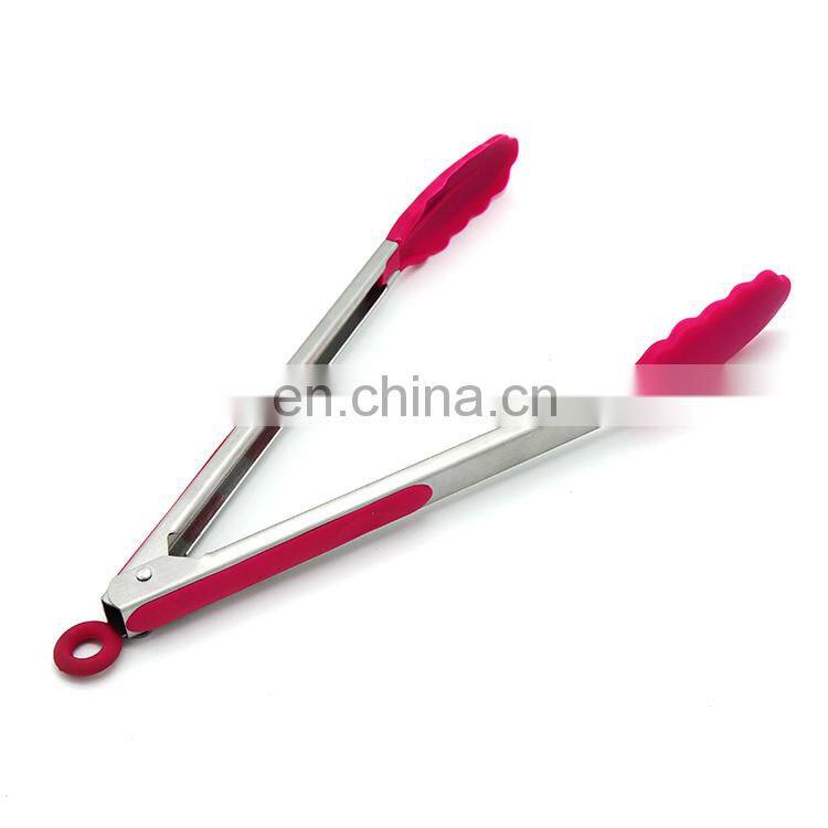 Heat Resistant Kitchenware BBQ Silicone Tongs for Cooking