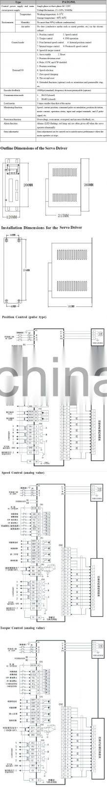 3.6kw 220v 2000rpm digital actus power direct drive eps2 direct 3m cable ac servo motor and drive for embro machine