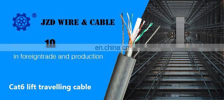 High quality multiply bare copper wire stranding UTP cat5 cat6 lift travelling cable for Elevator system