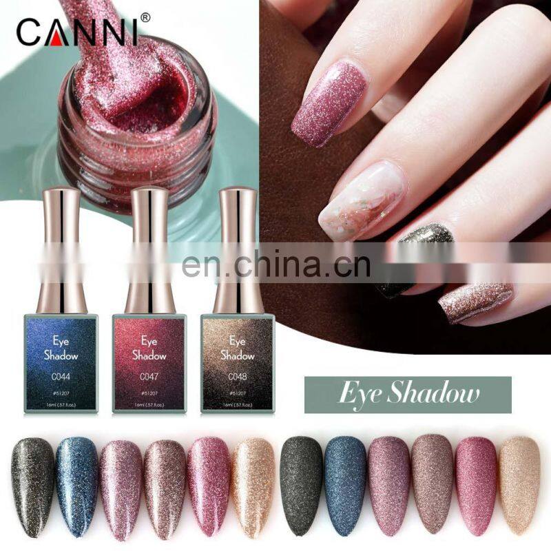51207 CANNI 16ml Eco-Friendly Shiny Eye Shadow Series UV Nail Polish Wholesale French Ice Nail Art Painting Enamel