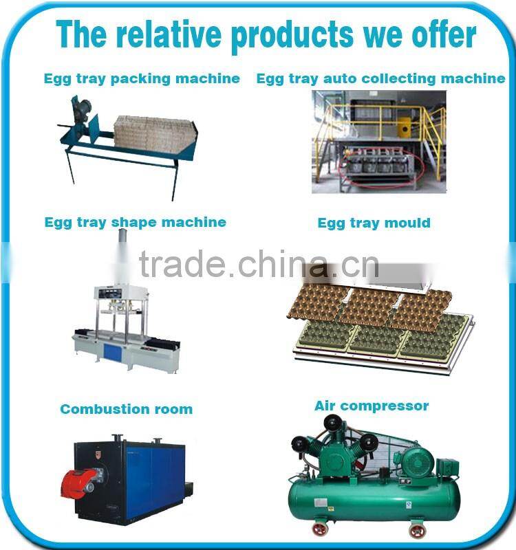 Custom small capacity waste paper egg tray forming machine with six layer metal