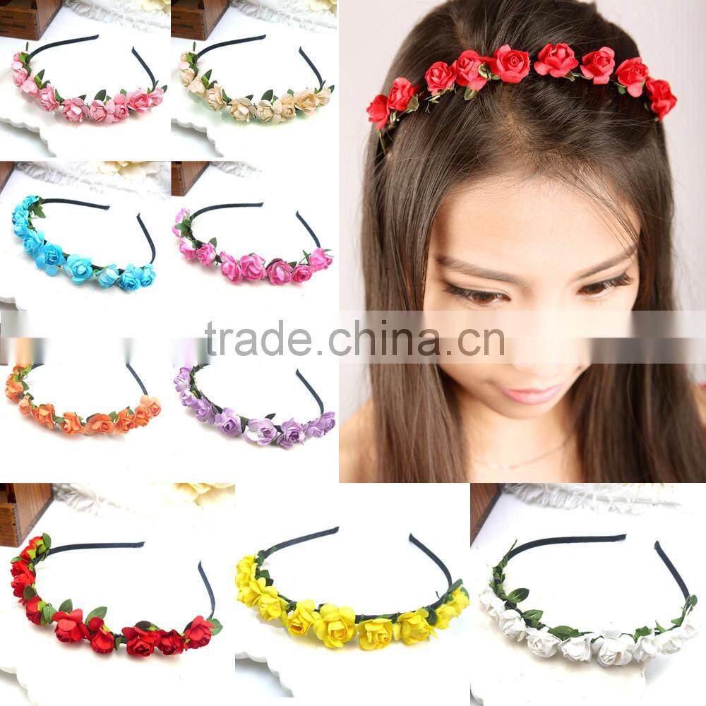 Decorative Fashion Flower Head Wreath Hawaiian wholesale