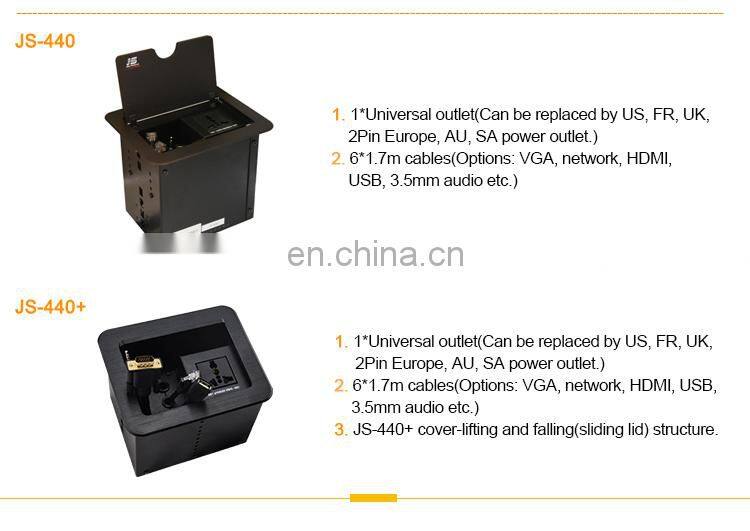 Power cable management table Vga And Audio Commercial Usb female Socket