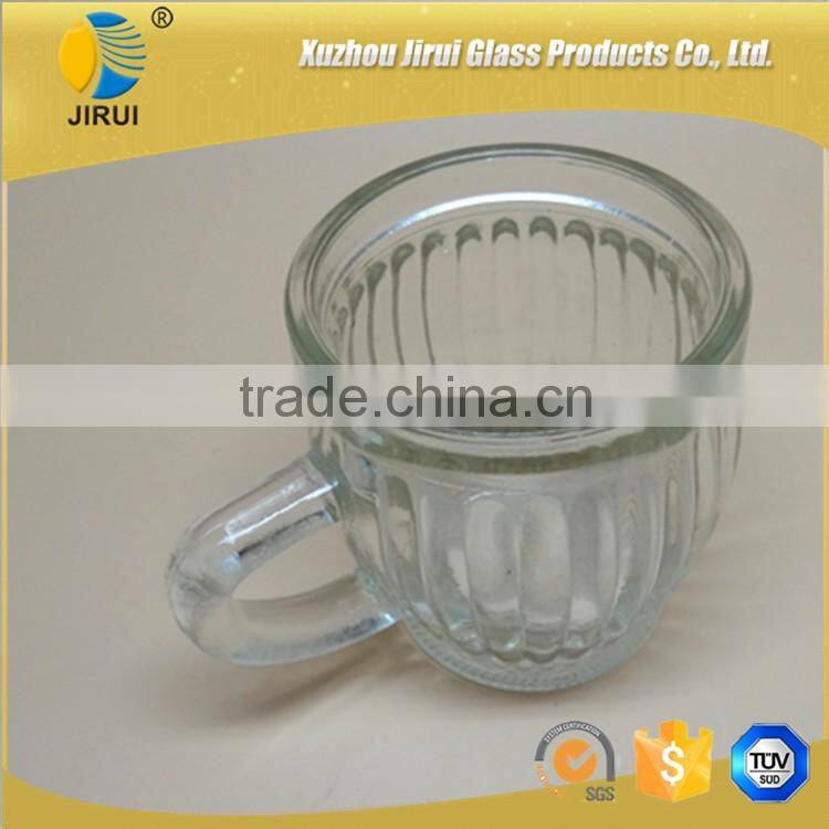 110ml glass tea cup with handling
