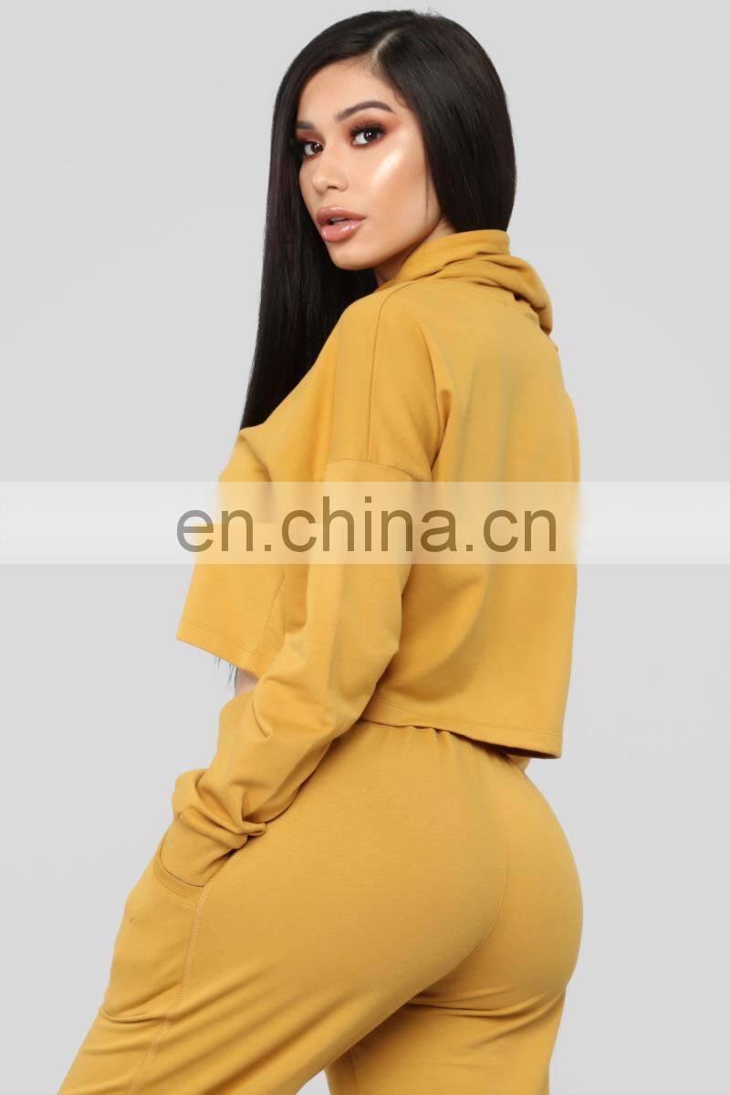 Wholesale custom new fashion autumn and winter women's long-sleeved hooded casual sports hooded sweater jogging suit