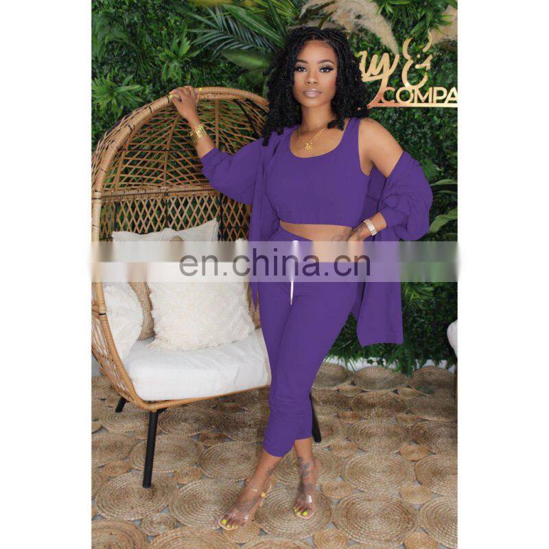 Customized brand fashion spring and autumn fashion long-sleeved 3-piece leisure sports jogging suit