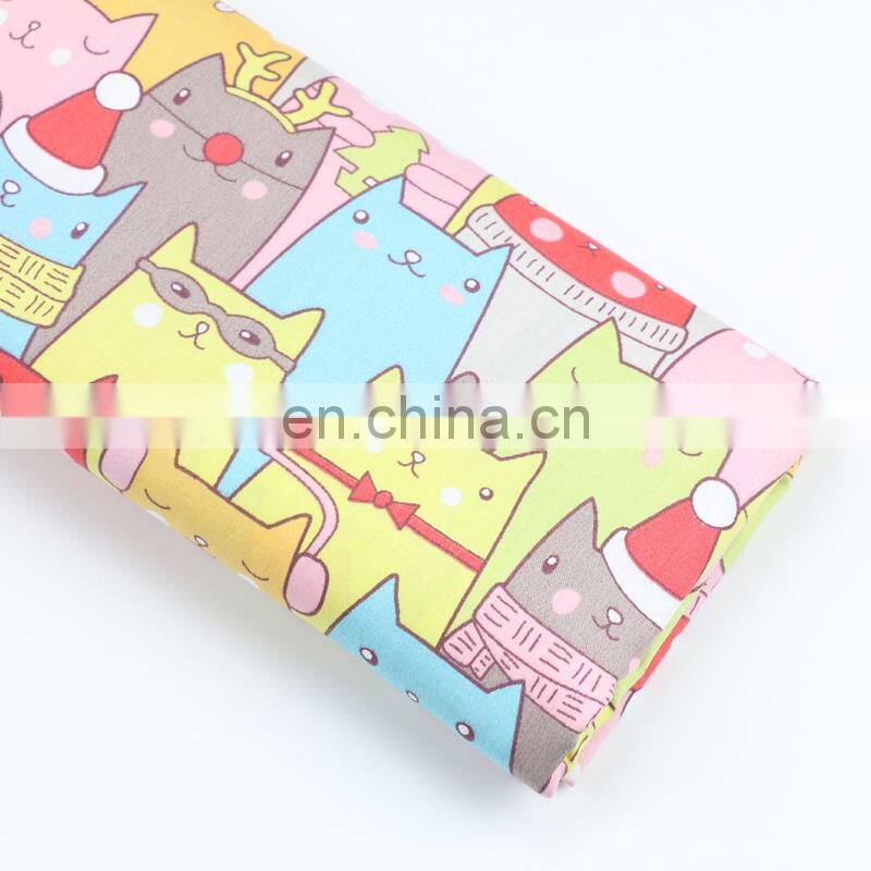 Cartoon Bear Cat printed fabric twill kindergarten children's pure cotton bed products student bed sheet all cotton fabric