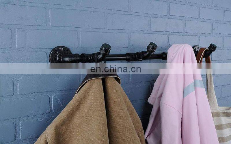 Heavy Duty Wall Mounted Metal Industrial Pipe Coat Rack