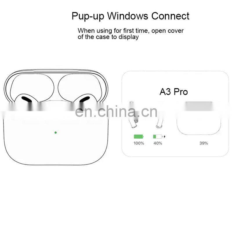 Airoha chipset smart Sensor wireless earphone headset 3th gen tws air pro 3 tws clone earbuds GPS rename