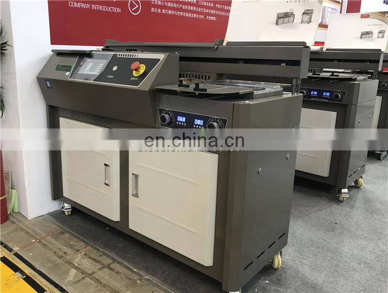 UK5 semi automatic Hot thermal glue spine book binder, hotmelt eva glue notebook binding machine