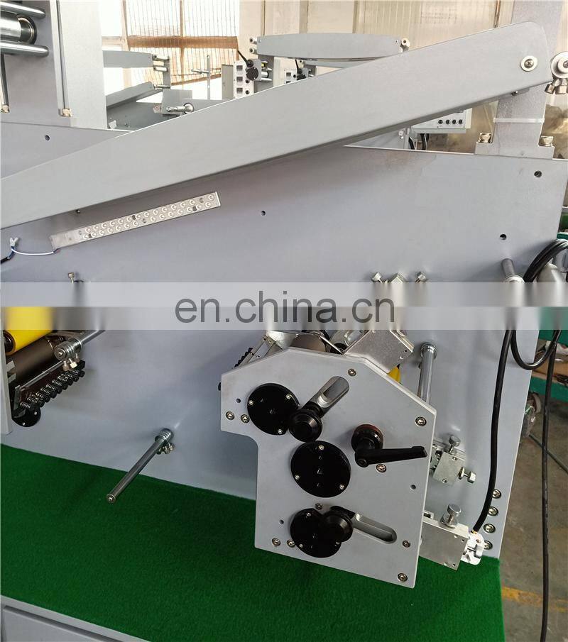 UGS31S 3 plus 1 color Automatic portable apparel clothing label flexo Printing machine, Roll to roll fabric ribbon printer