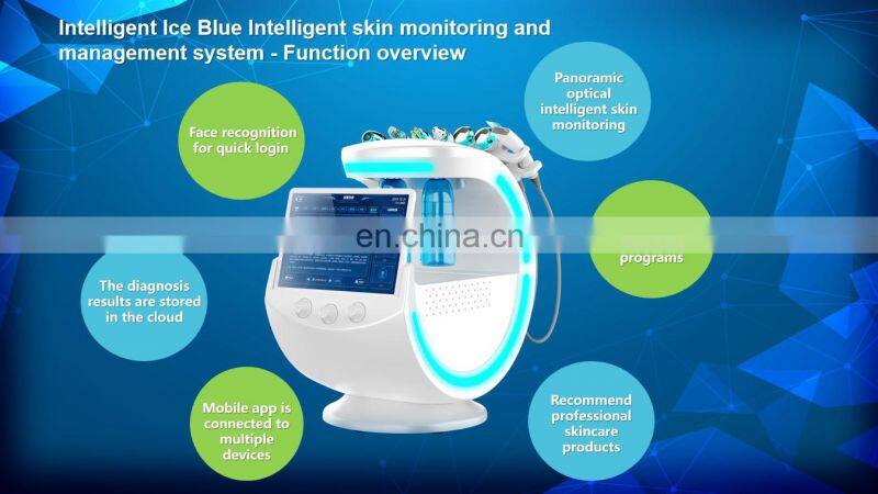 Skin Monitoring and Skin Management System Blue New Fashion Portable High Frequency Touch Screen & Handle Switch for Commercial