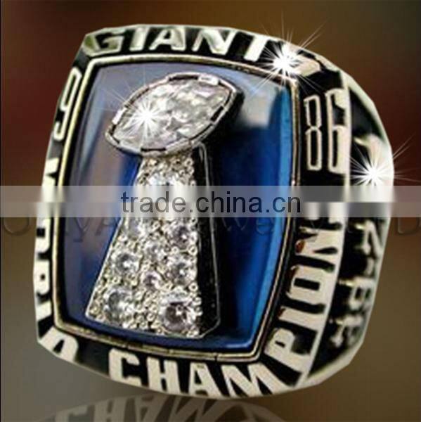 green stone men sports ring custom championship silver rings