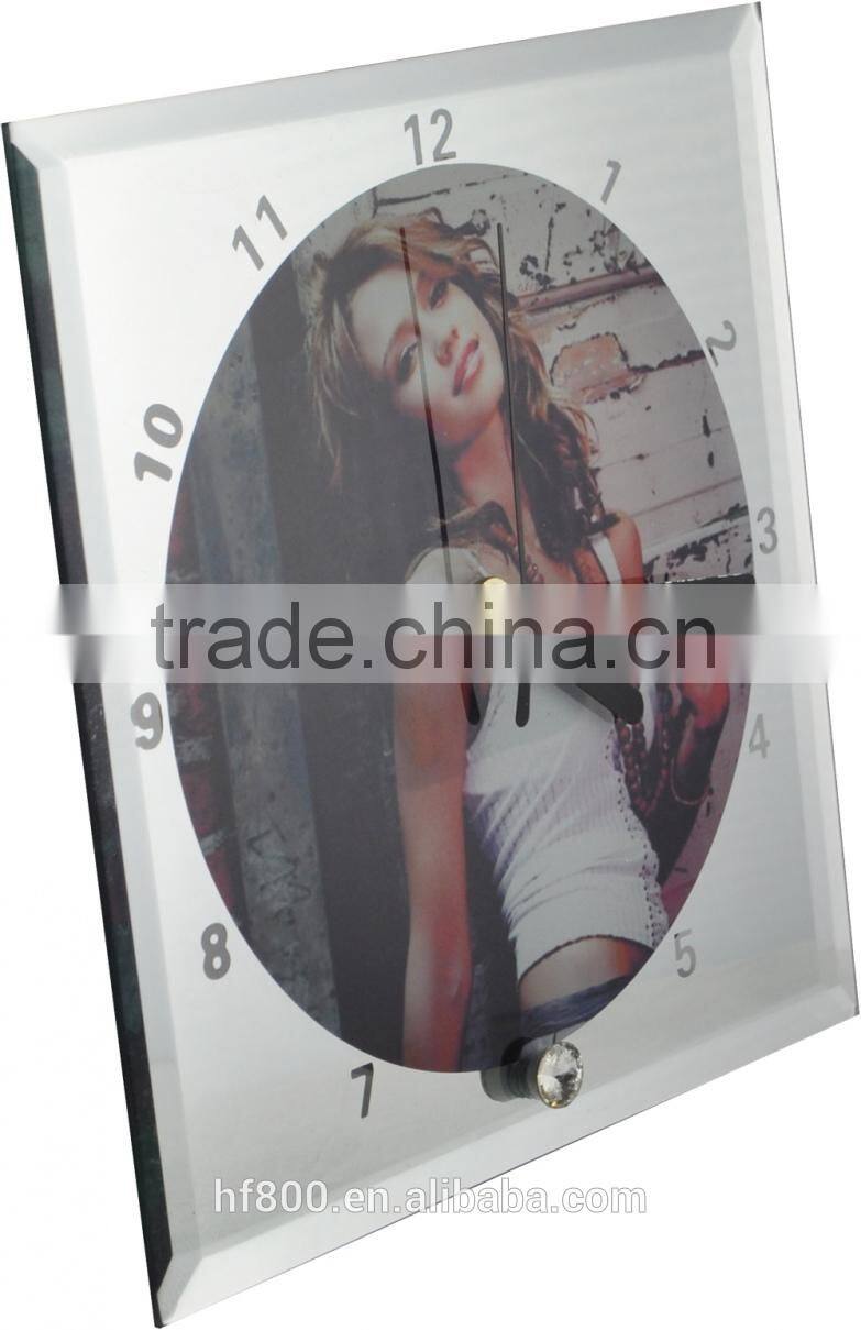 sublimation blank,Glass clock,wholesale low price