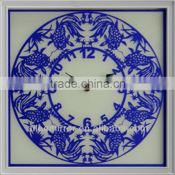 Apple shape wall clock color change led clock