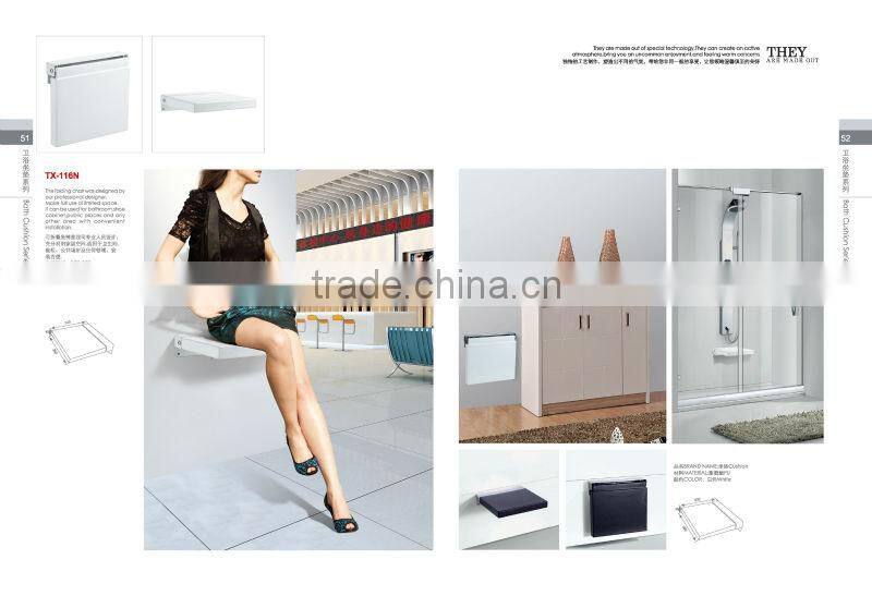 Newest Arrival Wall Mounted Folding Shower Seat TX-116B