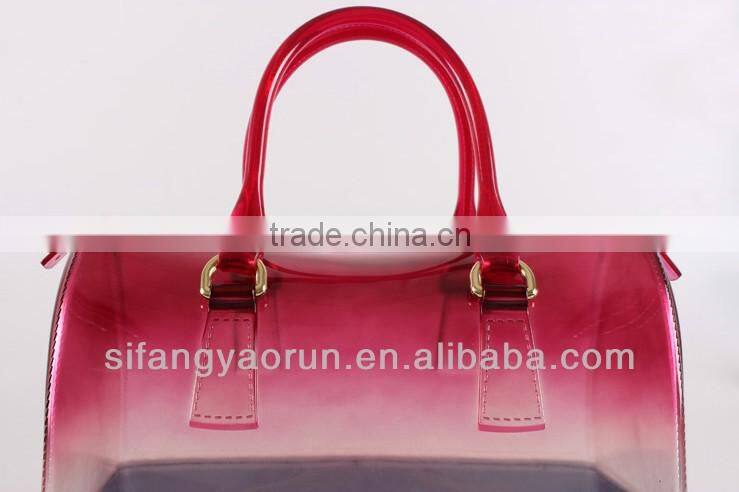 Latest fashion women handbag/hot sale transparent bag design
