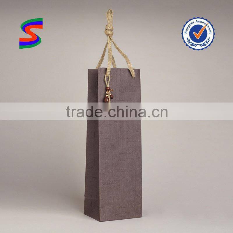 Kraft Paper Bags For Wine Santa Wine Bag