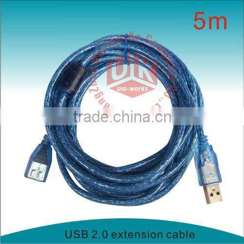 USB 2.0 AM-BM Transparent blue USB printer cable