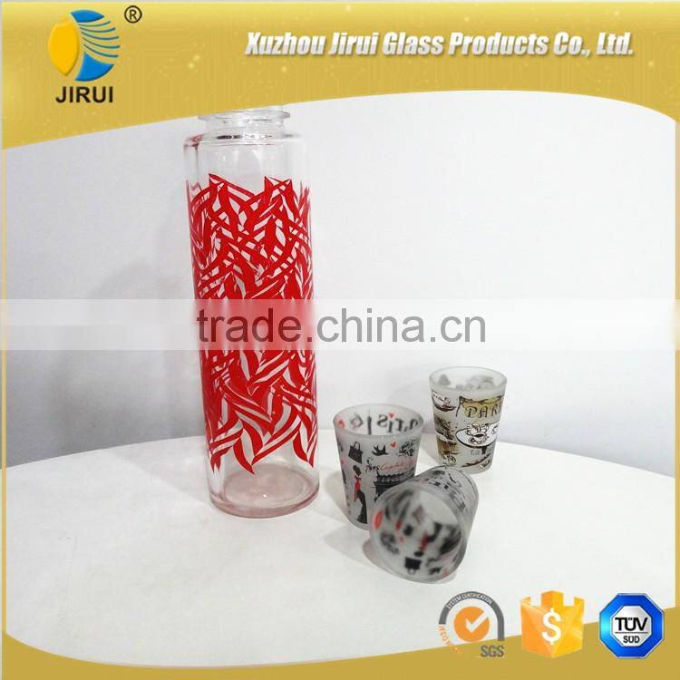 600ml glass sport drinking water bottle