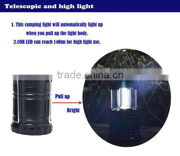 (1500413) 140LM Telescopic Pop Up 3*AA Battery COB LED Tent Camp Light