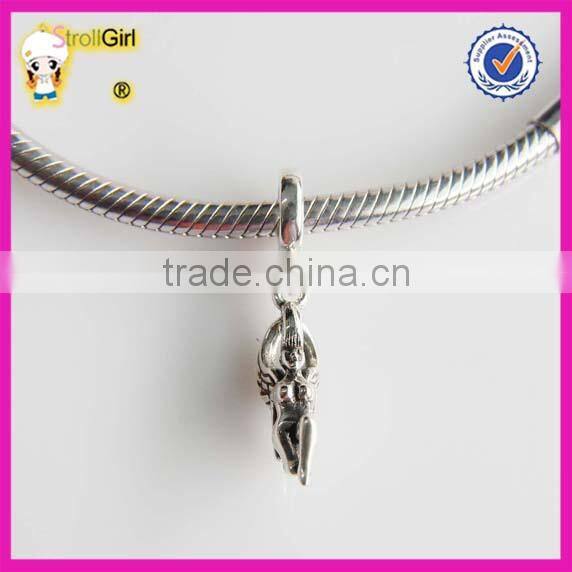 European Skull charm 925 sterling silver Dangle Charm Pendant for Bracelet