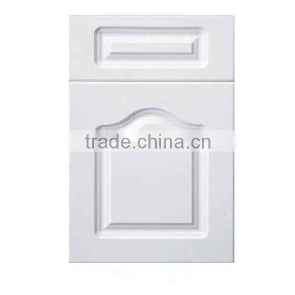 pvc wood grain color glass kitchen cabinet door