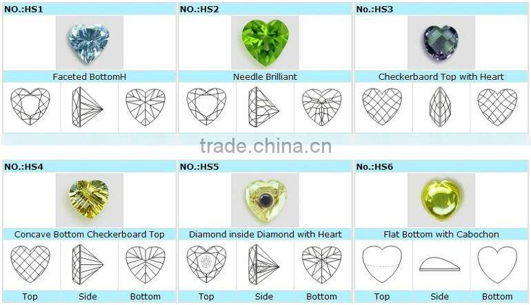 lavender loose cz cubic zircon heart gemstone pendants