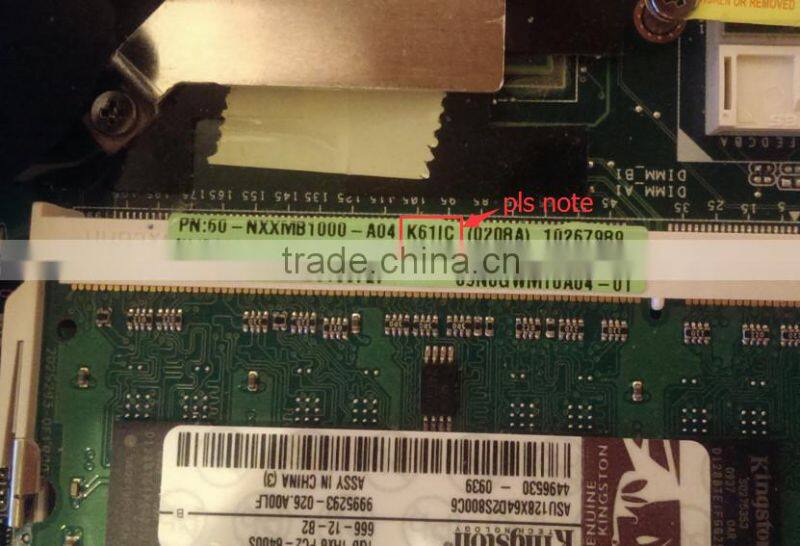 Hot! K51IO Laptop Motherboard For ASUS DDR2 Good Condition Free Shipping