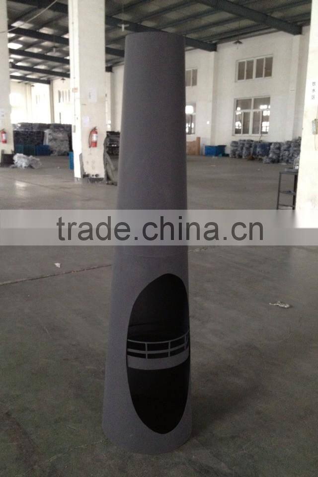 cast iron wood burning chiminea outdoor fireplace with high temprature painted