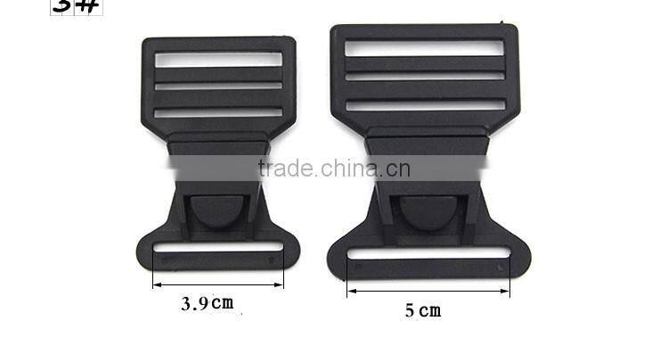 Black Plastic regulating buckle High Cost Performance Plastic Buckle for Bags&Belt in Different Sizes