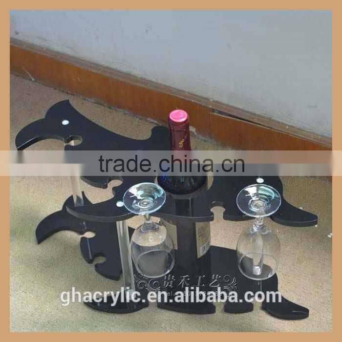 DIY single bottle wine rack,wine display stand