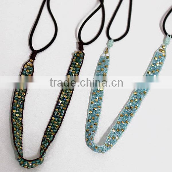 ROYAL BLUE & YELLOW STRETCH HEADBAND FASHION HAIR JEWELRY