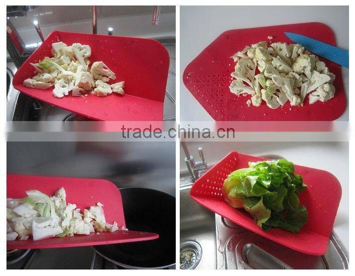 new Kitchen Helper - Over the Sink cutting Board with colander and hanger