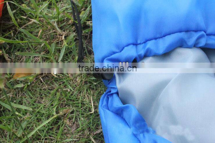 Outdoor envelop sleeping bag with cap
