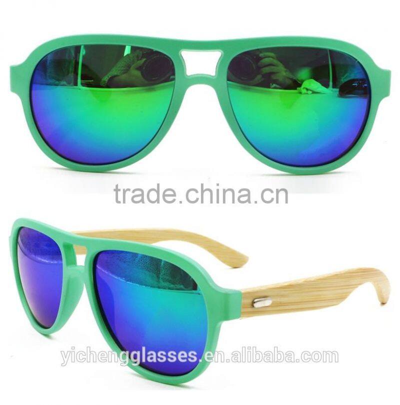 Fashion trendy design plastic frame eyewear wood temple sunglasses hand made carving glasses