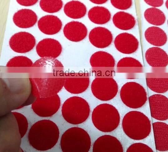 Good adhesion round dot hook and loop used as a closure on garments