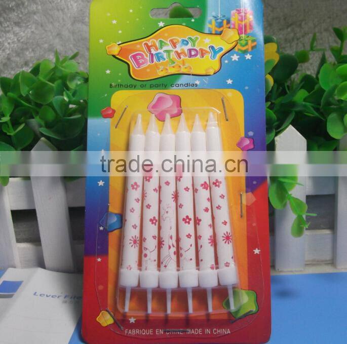 cheap white candle with printing/printing candle/white candles