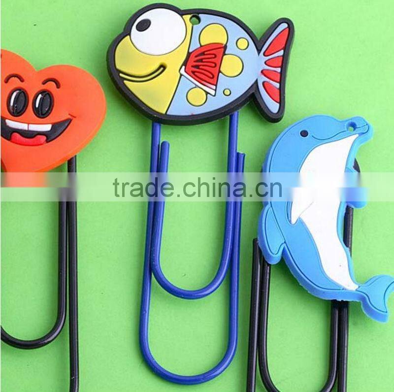 Promotion High Quality Eco-friendly 2D Or 3D Soft PVC Triangle Plastic Paper Clip