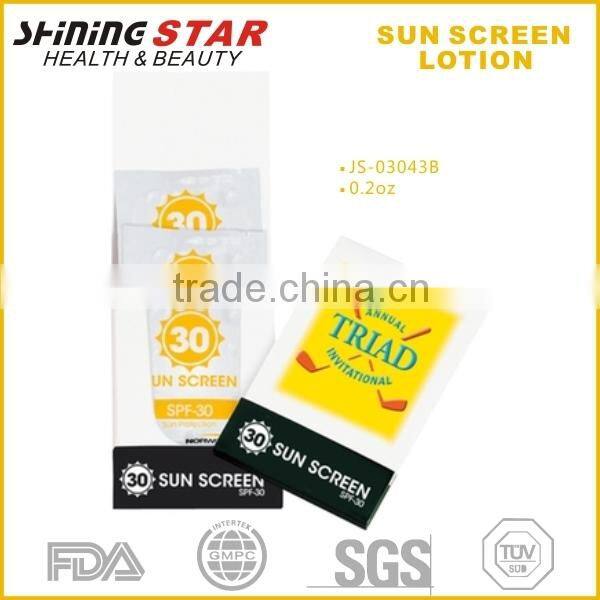 JS-03029 sunburn protection sunscreen and 62% alcohol based hand sanitizer spray combo