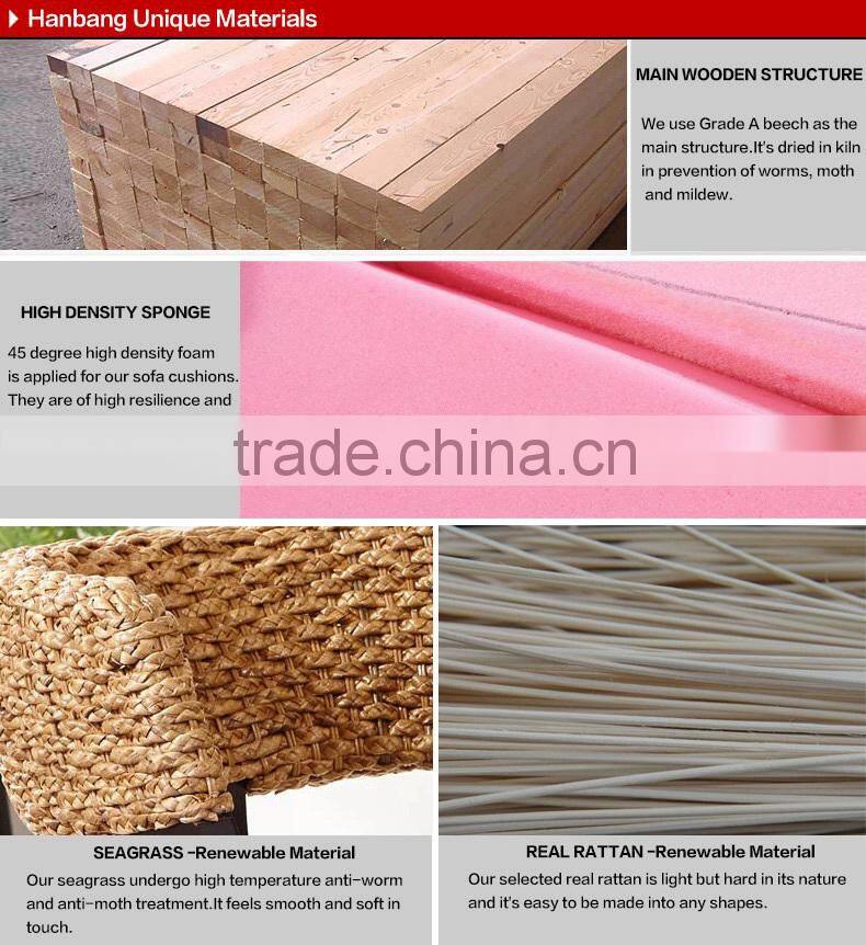 Luxury 5 Star Customerized Bamboo Wicker Rattan Hotel Guest Room Furniture